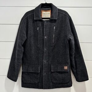 Vintage Roots men's wool blend button up jacket with quilted lining size small